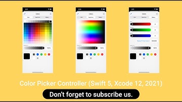 Color Picker Controller (Swift 5, Xcode 12, 2021) - iOS Development for Beginners