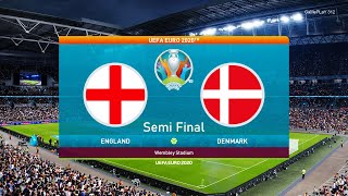PES 2021 - England vs Denmark - UEFA EURO 2020 Semi Final - Full Match & All Goals Penalty Shootout