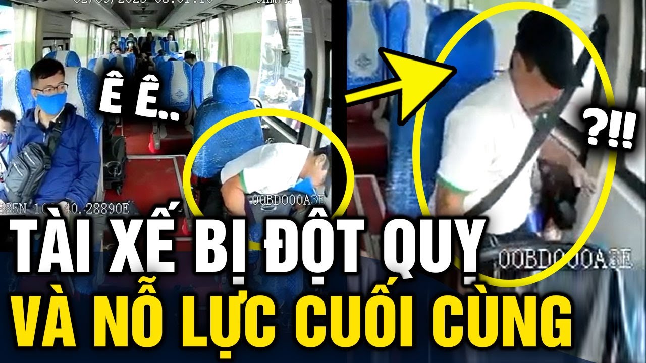 Đang lái xe chở khách thì 'ĐỘT QUỴ', tài xế cố gắng 'LÀM ĐIỀU CUỐI CÙNG' gây xúc động | Tin 3 Phút