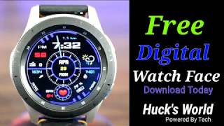 Samsung Galaxy Watch/Gear S3 (FREE) Digital Fitness Watch Face 2019 screenshot 4