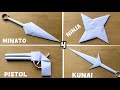 Amazing Paper Kunai & Ninja Gun 🔥 Easy Tutorial" ✔️