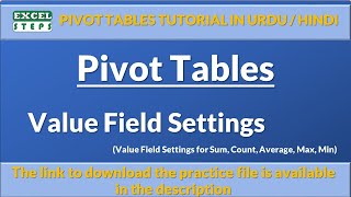 Full 03 Excel Pivot Tables: Value Field Settings for Sum, Count, Average, Max, Min | #excelsteps News