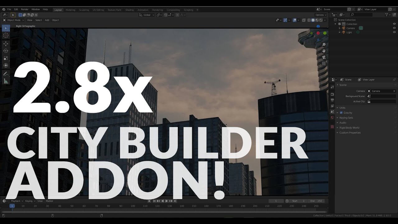 Blender 2 8x Citybuilder Addon Youtube