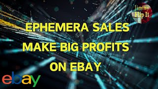 Información Ephemera Sales On eBay For Big Profits In May Guía