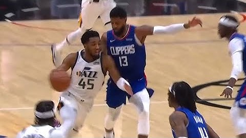 Donovan Mitchell gets a TECH after Paul George POKES ball loose in a DRAMATIC win!