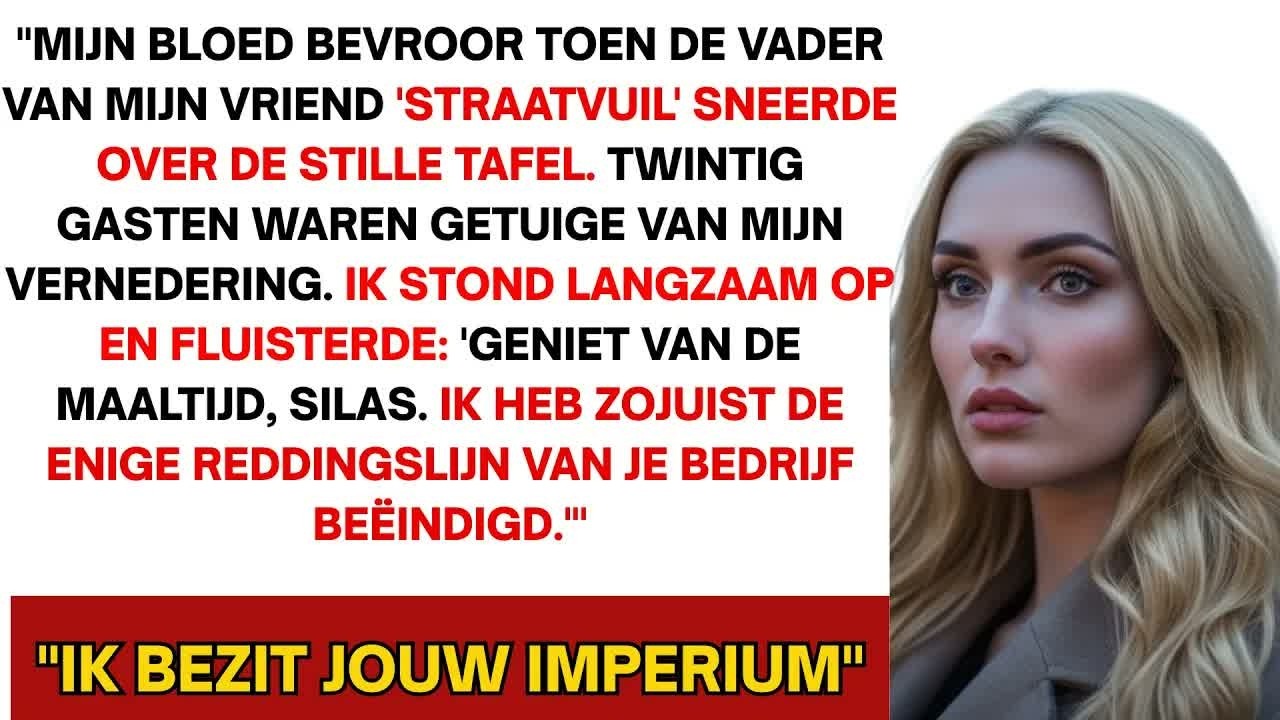 Het glas rinkelde en de hele eetkamer viel stil. Mijn vriend's vader keek me recht aan en zei: "We halen geen zwervers in huis. We voeren ze misschien op de achterveranda, maar we bieden ze zeker...