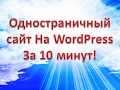 Одностраничный сайт на WordPress за 10 минут без ПЛАГИНОВ. Пошаговое руководство. 16+