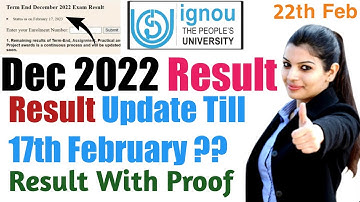 IGNOU December 2022 result new and latest update dec 2022 result new update know all details