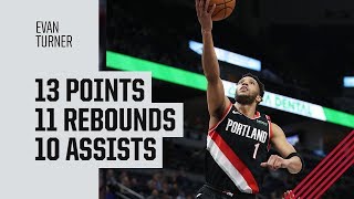 Evan Turner Triple-Double 13Pts, 11Reb, 10Ast Vs. Timberwolves April 1, 2019