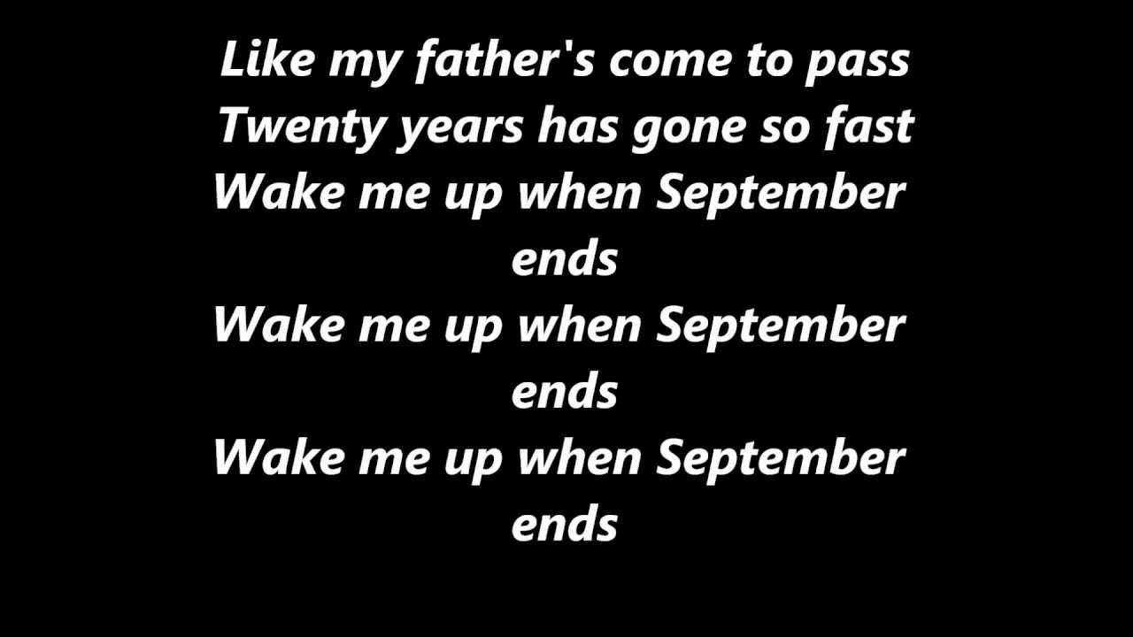 Green Day When September Ends Lyrics - YouTube