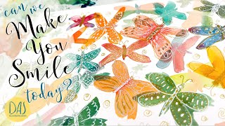 What Will Make You Smile Today? Relax, Breathe and Paint these Loose Watercolor Butterflies with Me!