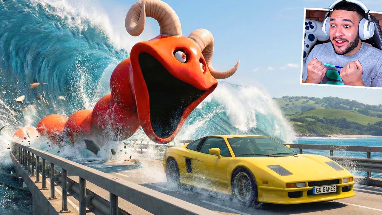 FUGINDO da MINHOCA FAMINTA AMALDIÇOADA no BeamNG.drive MP