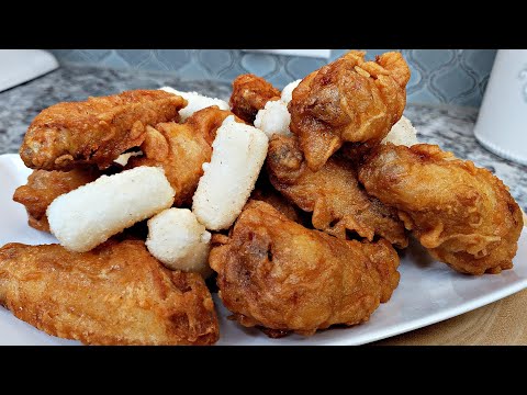 street-food-recipe-|-korean-fried-chicken-|-delicious-crispy-chicken-and-rice-cakes