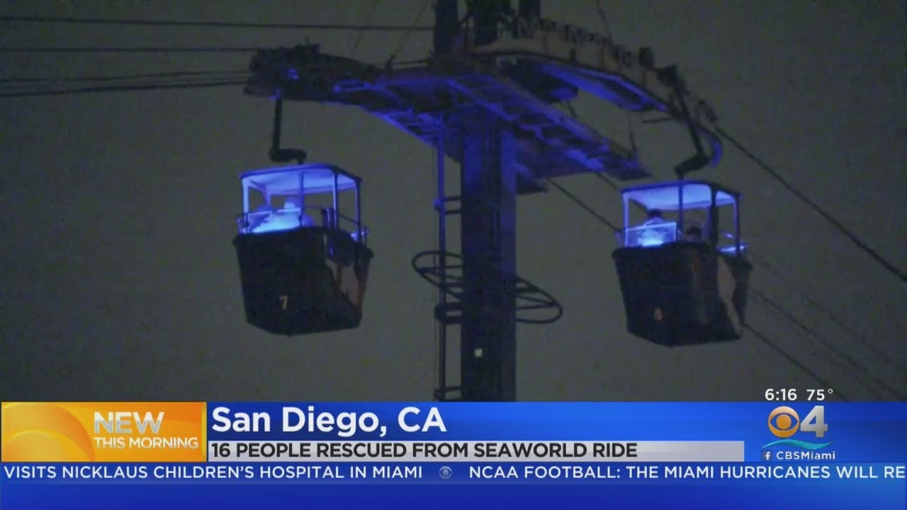 16 People Trapped During SeaWorld San Diego Gondola Ride Malfunction
