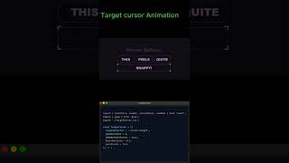 Target Cursor Animation #backend  #coding #html #css #webdesign #programming   #frontend #python