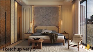 interior work shop sketchup vray 5/ ورشة اسكتش اب بسيطة و مفيدة جدا