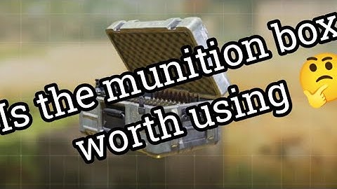 Codm: Munition box review