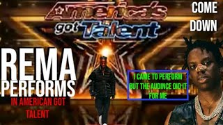 🤑REMA CALM DOWN FINALLY IN AMERICAN GOT TALENT. LOOK AT THE LOVE FROM THE AUDIENCE. Resimi