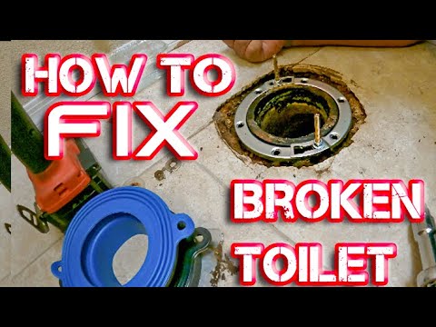 How to fix a leaking toilet base - wax ring & rusted toilet repair