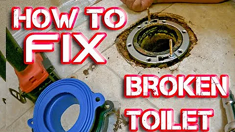 How to fix a leaking toilet base - wax ring & rusted toilet repair
