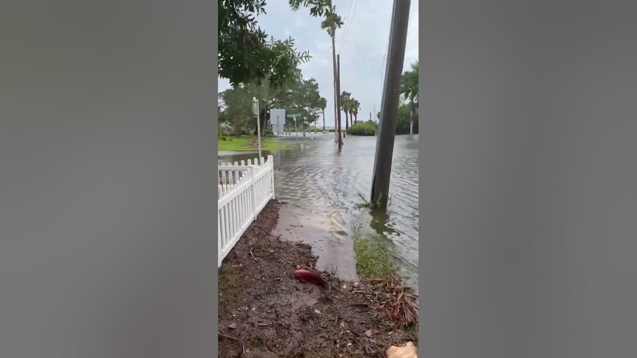 Dunedin marina and Edgewater Drive flooding from hurricane 8/30/23 9am