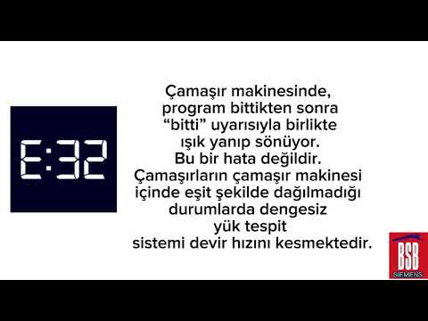 E32 hata kodu Siemens Çamaşır Makinesi