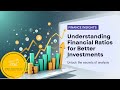 ফান্ডামেন্টাল এনালাইসিসে আর্থিক অনুপাত | Financial Ratios In Fundamental Analysis |Stock Analysis BD