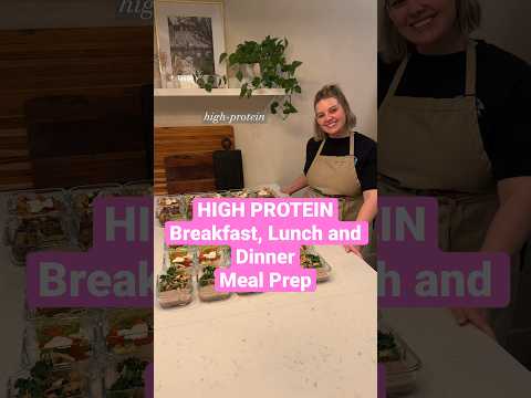 High Protein Meal Prep - Ideas for breakfast, lunch and dinner! #healthyrecipes #mealprep #howtocook