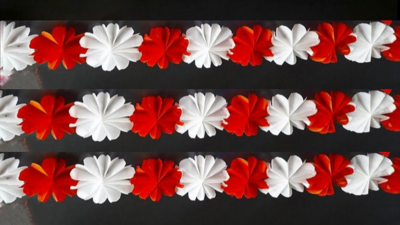 Hiasan Dekorasi 17 Agustus  dari Plastik Kresek -  Ide Hiasan Kelas Menyambut Kemerdekaan