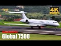 Lovely Bombardier Global 7500 (OE-LDP) Departing St. Kitts / Eastern Caribbean