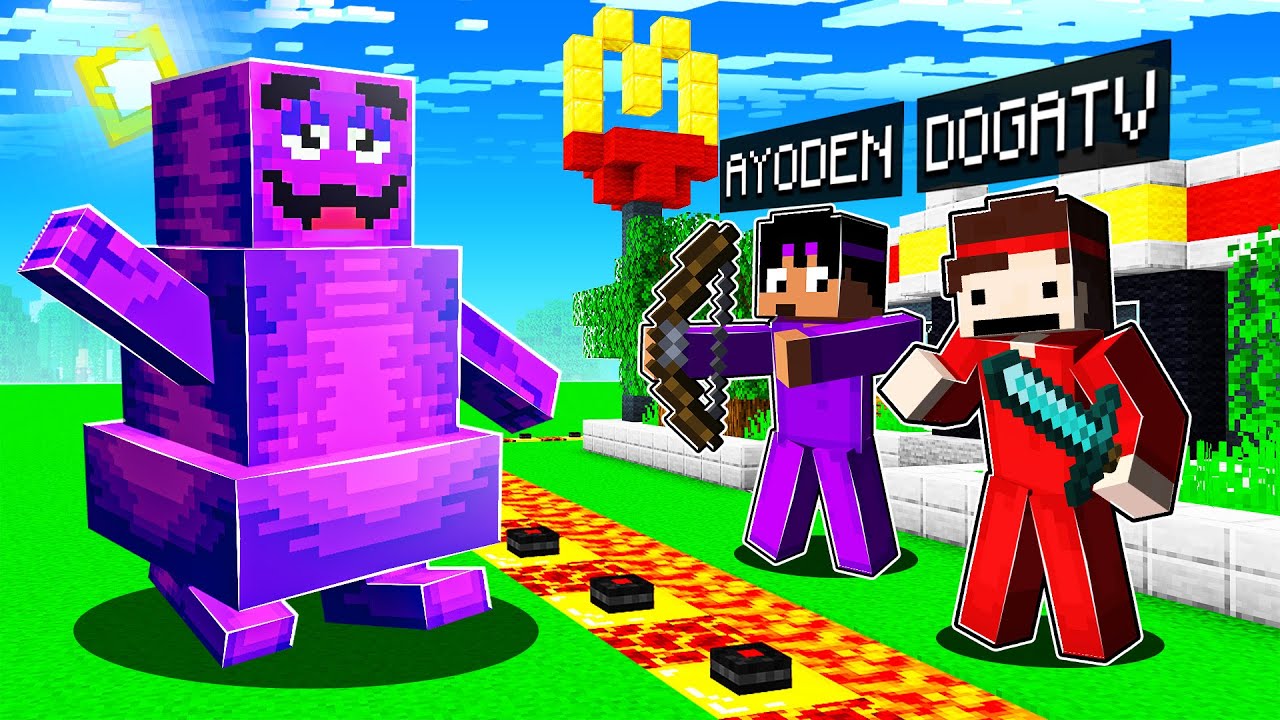 MUTANT GRIMACE vs Most Secure McDonalds in Minecraft... (GRIMACE SHAKE)