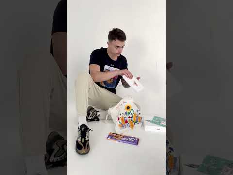 Екосумка шопер з Польові квіти, чорний, 38х40 см, Малюнки, видео 1