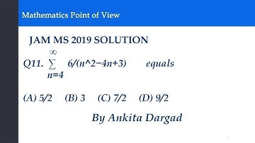 Q11 IIT JAM Mathematical Statistics  2019 in Hindi