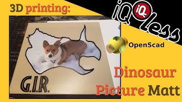 3D Printing: Openscad Dinosaur Picture Matt