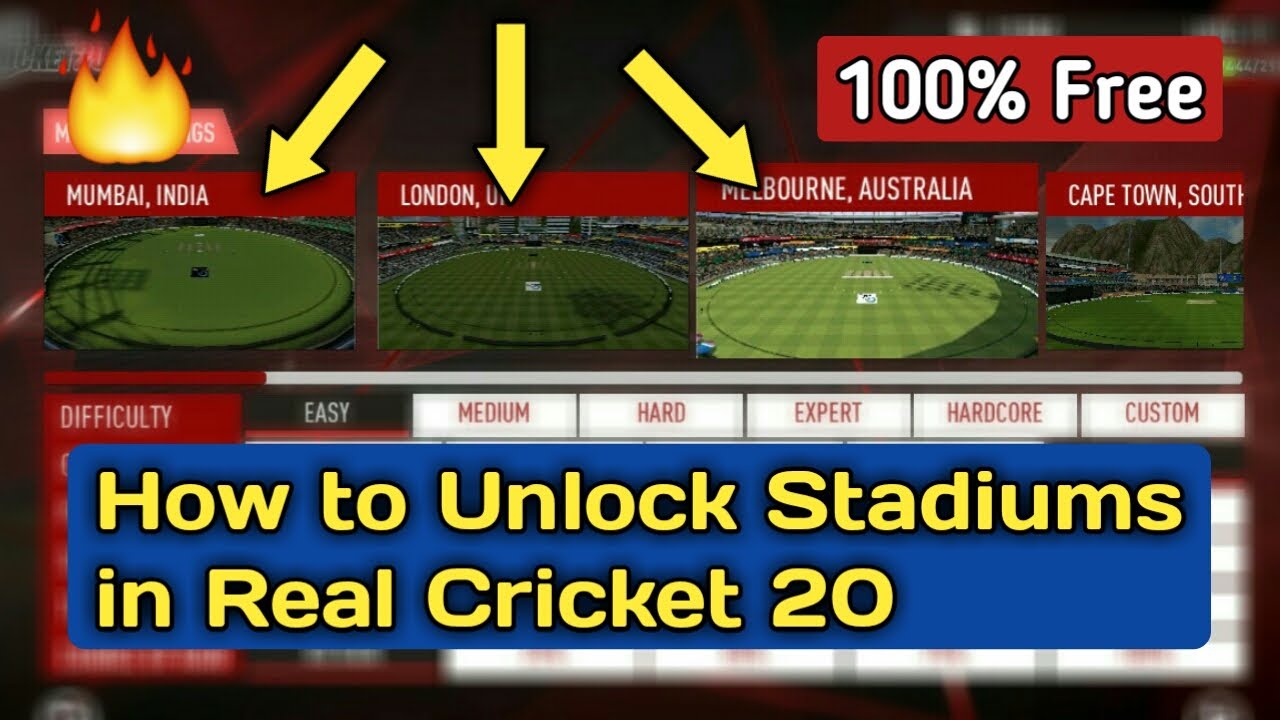 How to Unlock Stadiums in Real Cricket 20