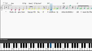 All I Want For Christmas Is My Two Front Teeth by Don Gardner - Easy piano tutorials with lead...