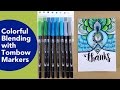 Colorful Blending with Tombow Markers, Adult Coloring techniques