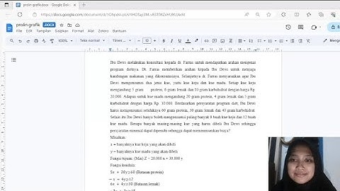 Program Linier dengan Metode Grafik berbantuan Geogebra