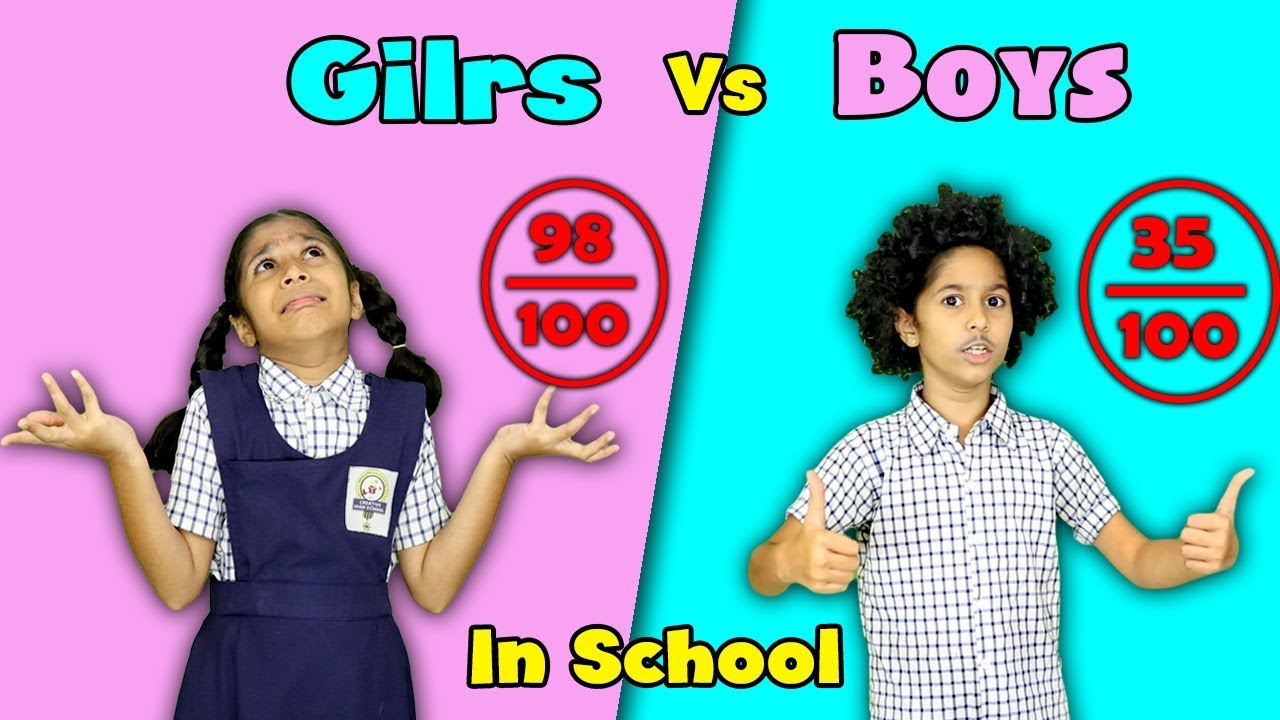 Girls Vs Boys In School Funny Video  Paris Lifestyle Moral Story