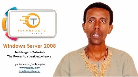 Part 1 Windows server 2008 Amharic