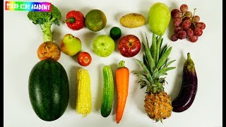 Learn Names of Real Fruits and Vegetables Cutting for Children Kids - Learning Videos screenshot 3