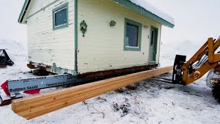 WHY is this CABIN on SKIS? (Off-Grid Alaska)