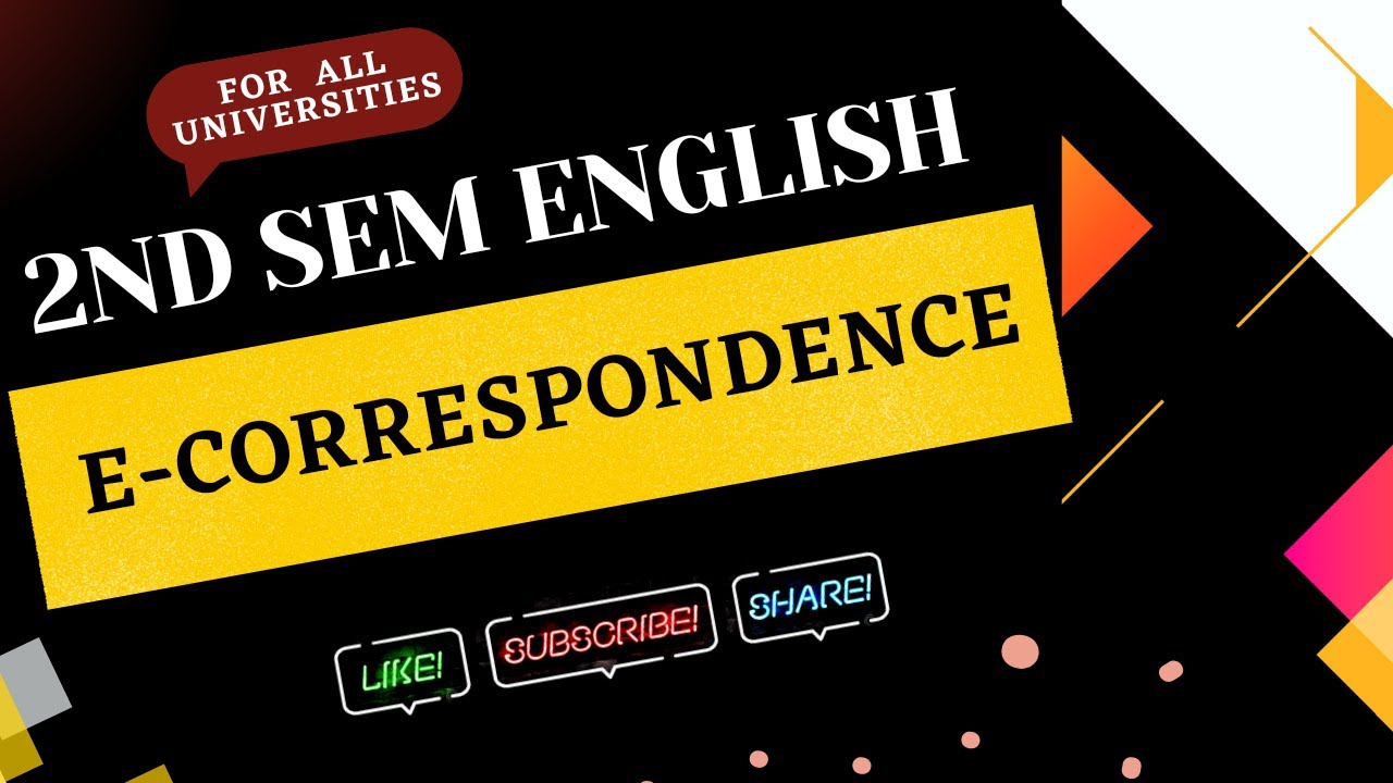 18. ECORRESPONDENCE unit5 I AP BA BSC english in Telugu