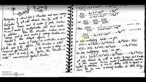Direct form2, cascade & parallel form structures of IIR filter+ AE306 DSP+KTU+S6+AEI