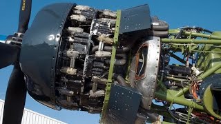Big Old PRATT and WHTINEY Engines COLD STARTING UP AND COOL SOUND 2