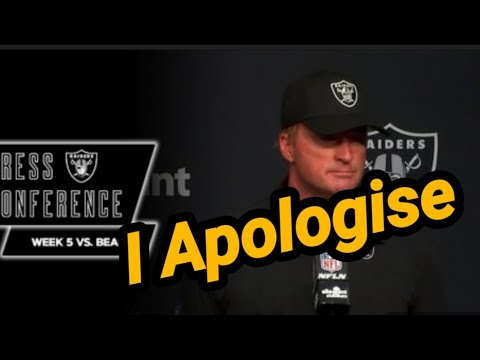 Las Vegas Raiders: Gruden Postgame Apology And My Thoughts About Raiders Week 5 By Joseph Armendariz