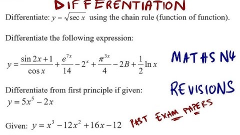 Mathematics N4 DIFFERENTIATION April 2021 Revisions @mathszoneafricanmotives