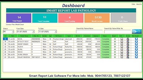 Accounting in #smartreport #labmanagement ,Pathology Software | Smart Lab Report in English Training