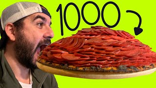 1000 Sucuklu Dev Pizza Yaptık