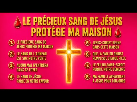 🩸 LE PRÉCIEUX SANG DE JÉSUS PROTÈGE MA MAISON | Prière de Protection Puissante contre le Mal